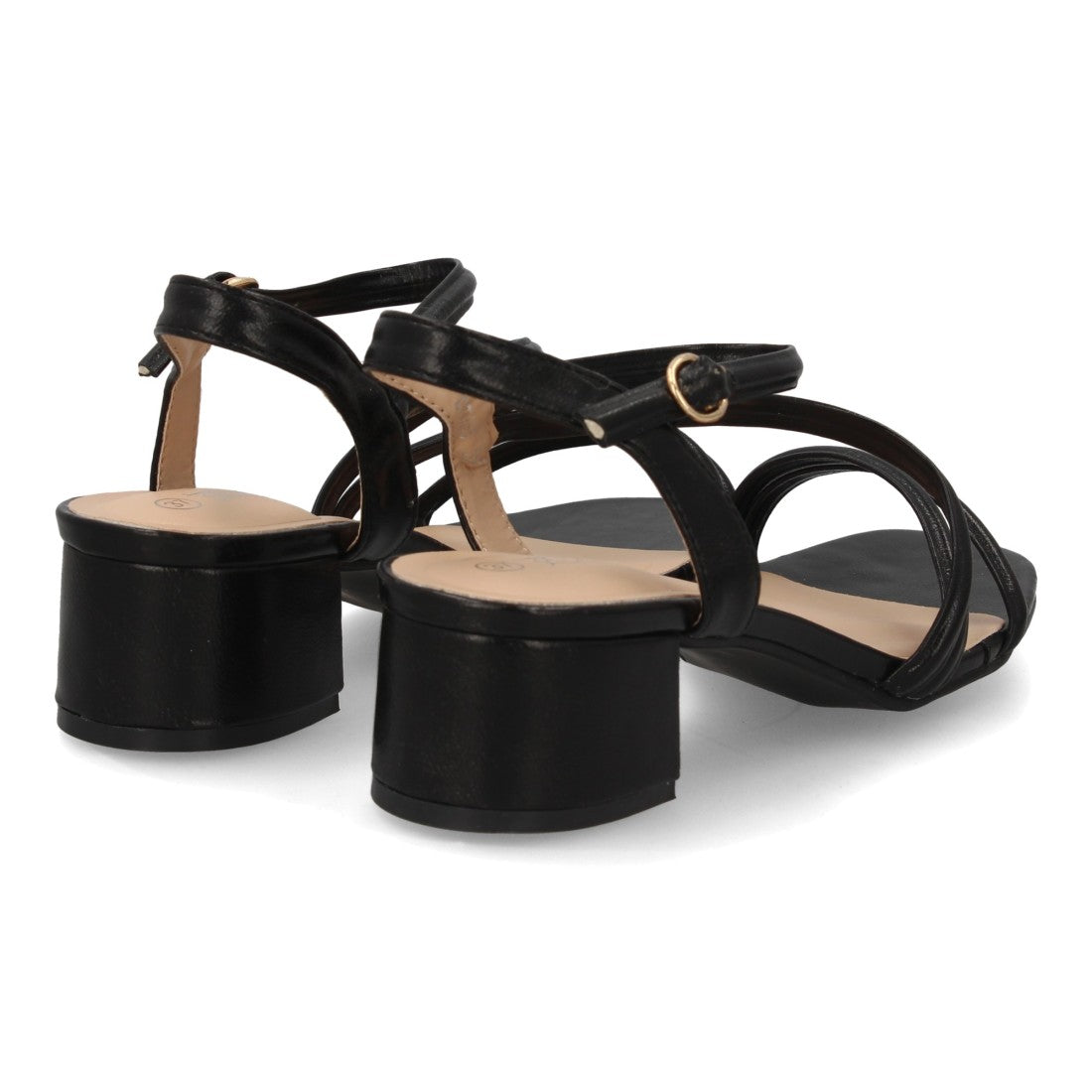 Sandalias con tacón para mujer ZYT955-Negro
