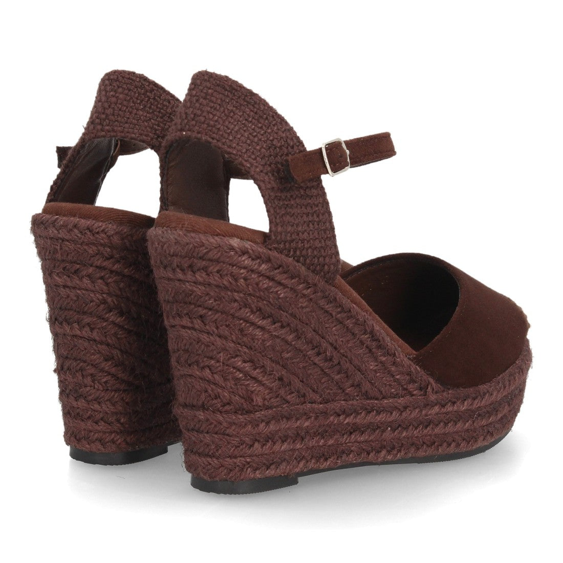 Sandalias con cuña de yute para mujer VR5-1527-Marron