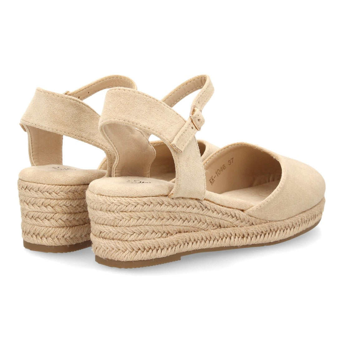 Alpargatas con cuña para mujer CF-5618-Beige
