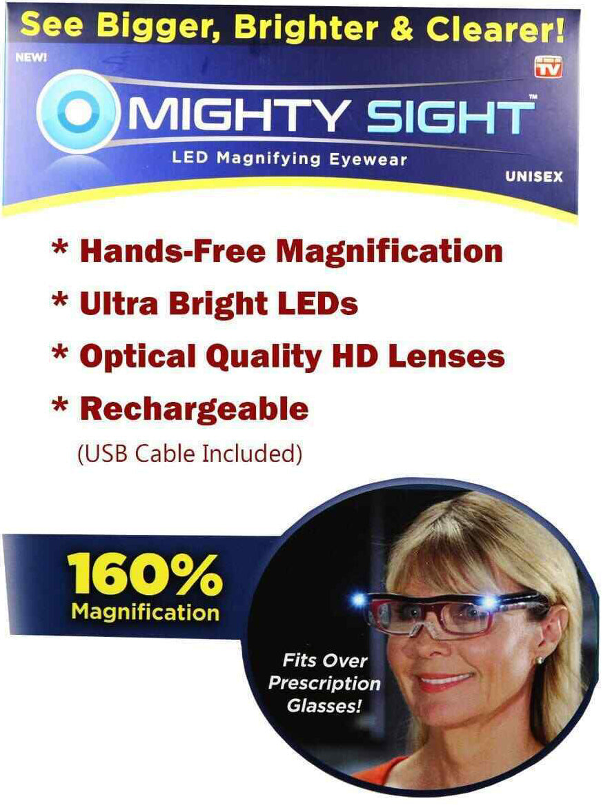 Ulleres amb Augment LED Mighty Sight - Augment del 160% per a una Visió Clara i Il·luminada