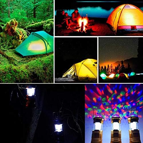 Llanterna Càmping LED Recarregable amb Control de Veu i Bola de Cristall Multicolor