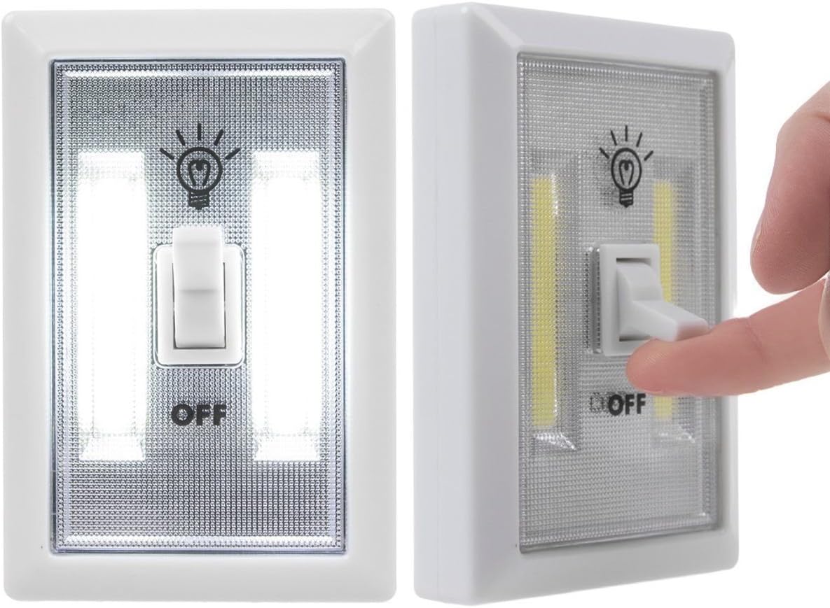 Interruptor de Llum Sense Fils Promier de 200 Lúmens - Instal·lació Ràpida amb Imant i Ganxo 4U.