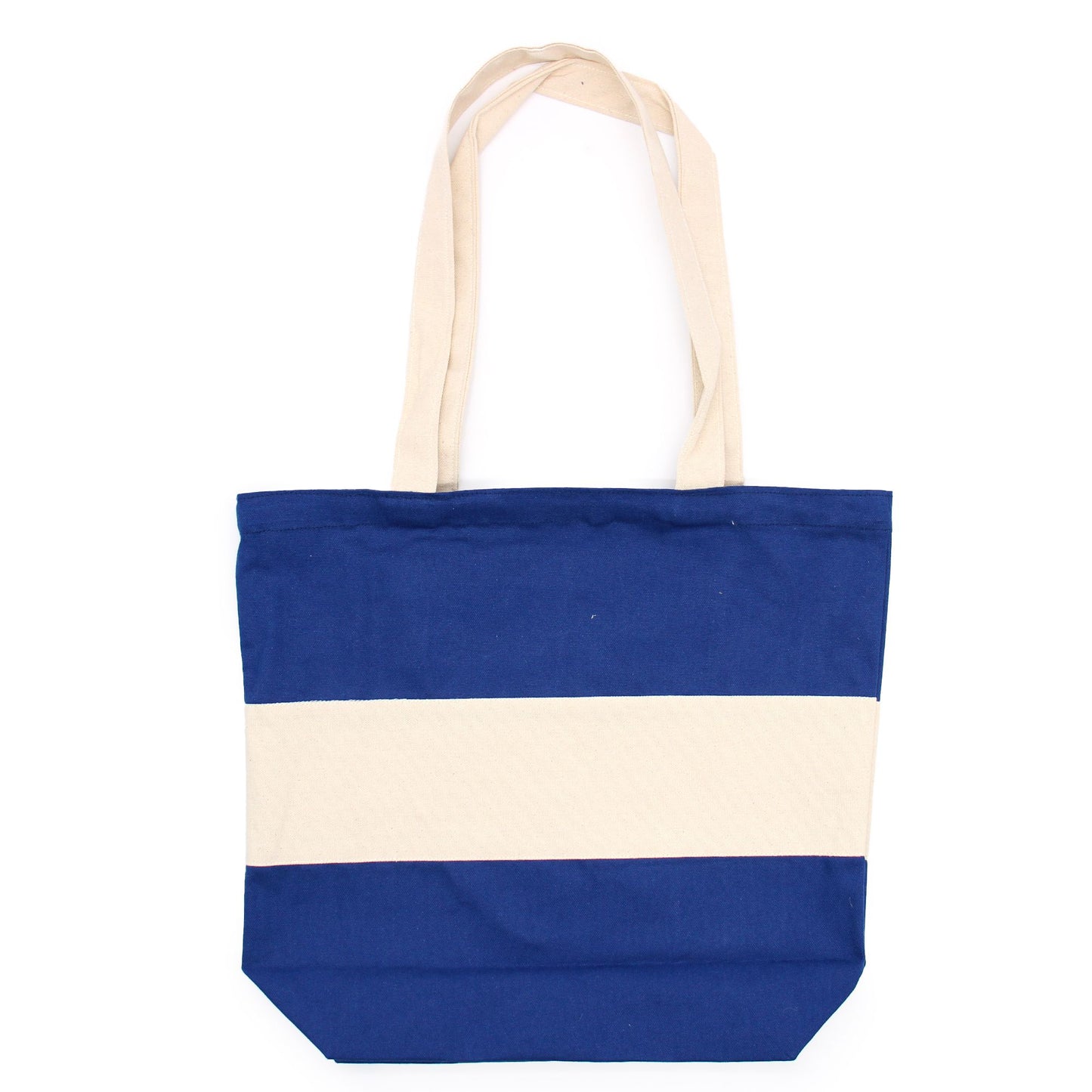 Bosses de Cotó de Dos Tons - 38x42x12cm - Natural i Blau - 280g