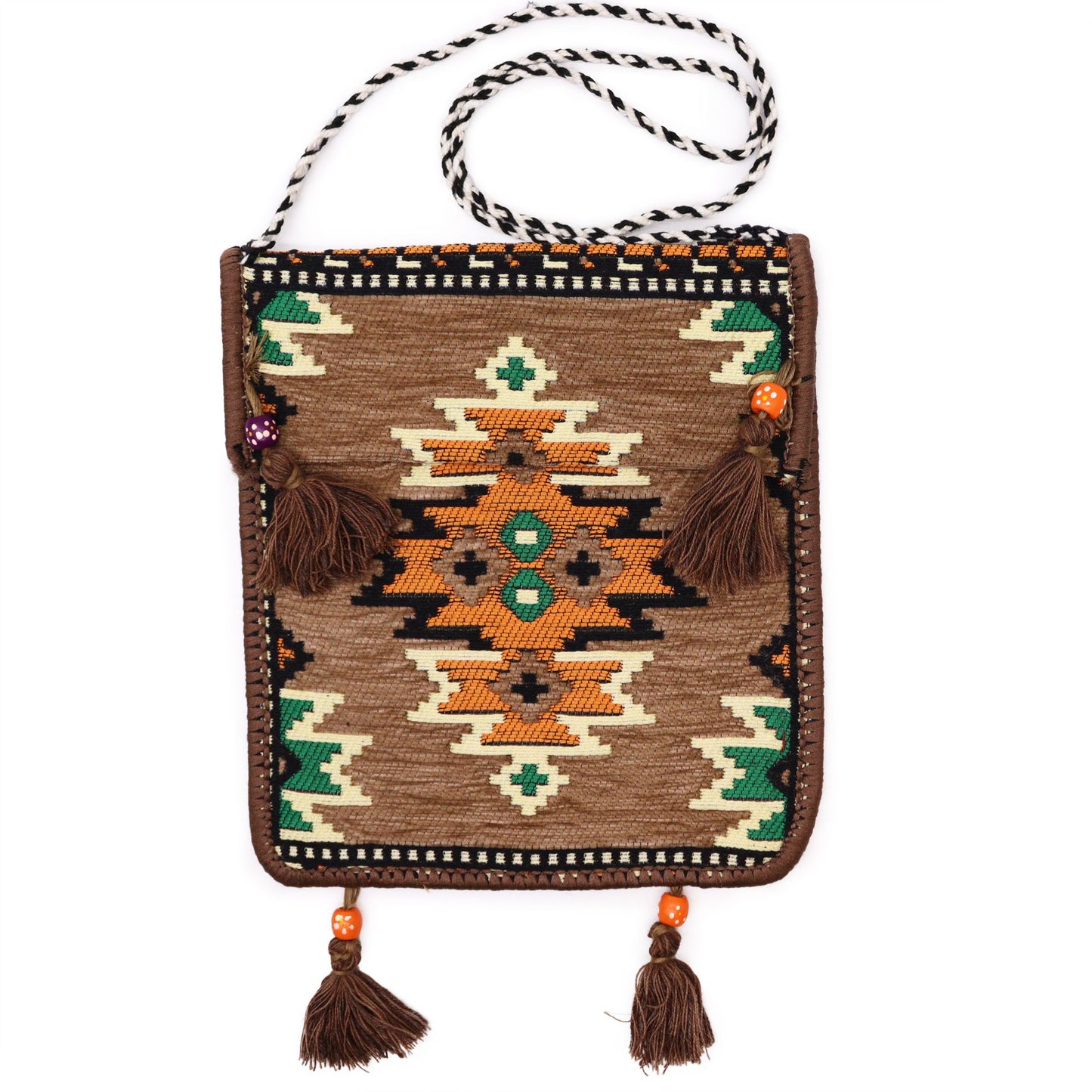 Bossa bandolera de festival Kilim beix