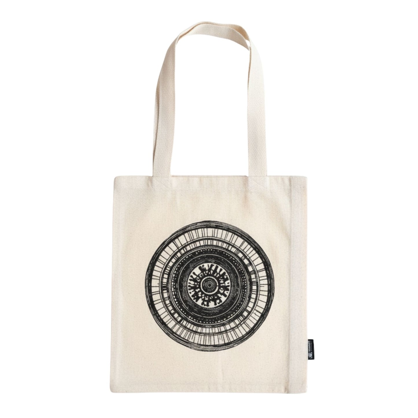 Bossa Tote Bàsica Icònica Nomad Sari - Mandala Urbana - Natural 4oz
