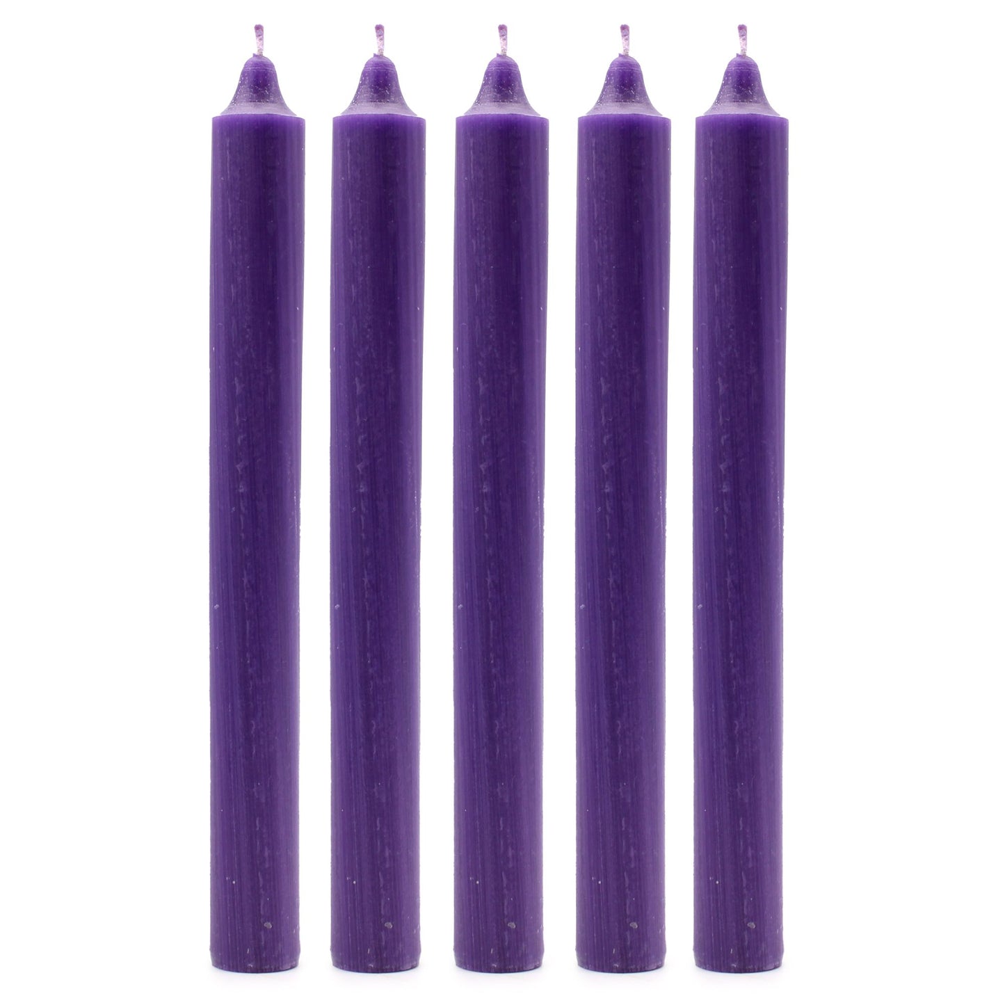 Joc d'Espelmes de Taula de Color Sòlid - Paquet de 21 - Violeta Rústic