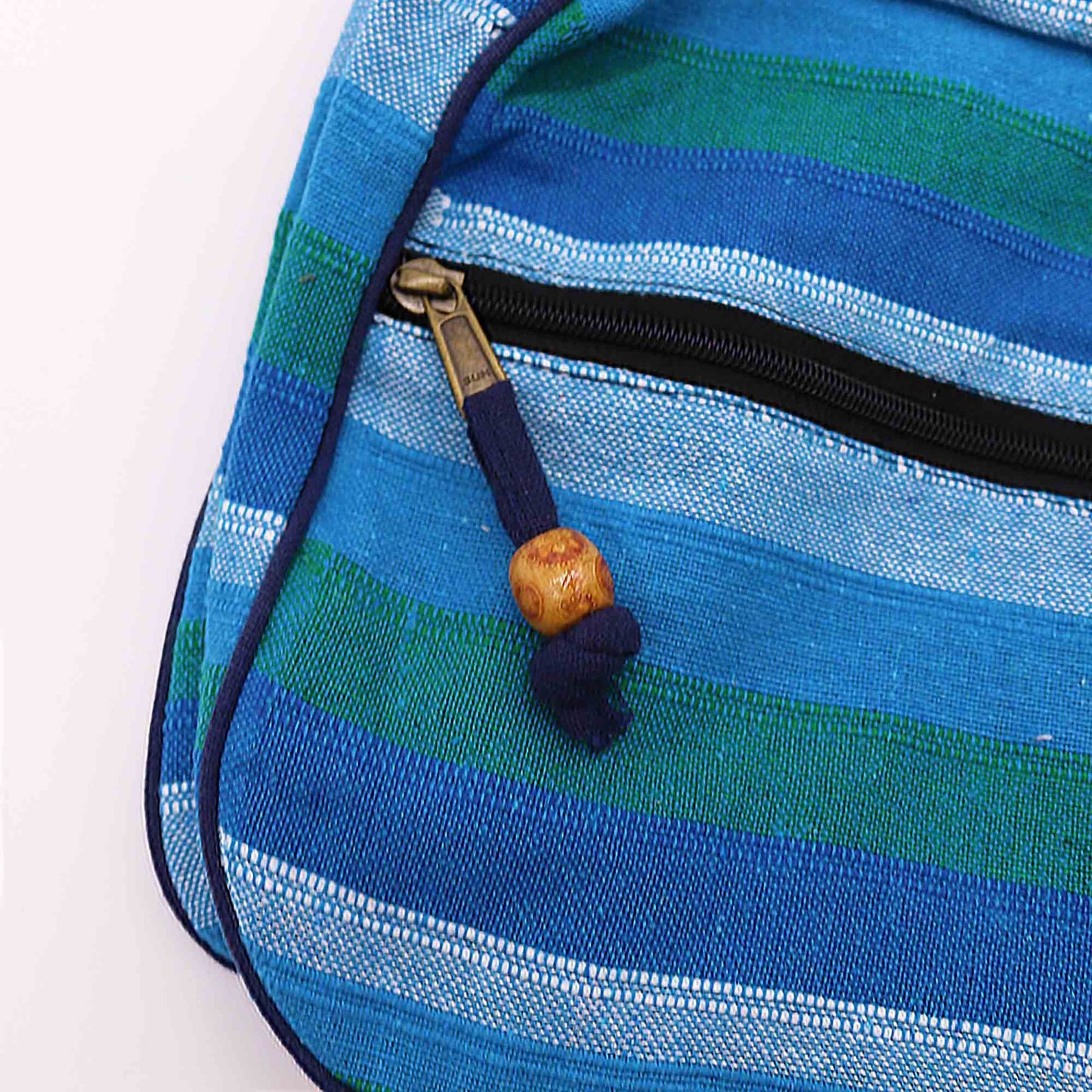 Bossa de bandolera Nepal (corretja ajustable) - Rius blaus