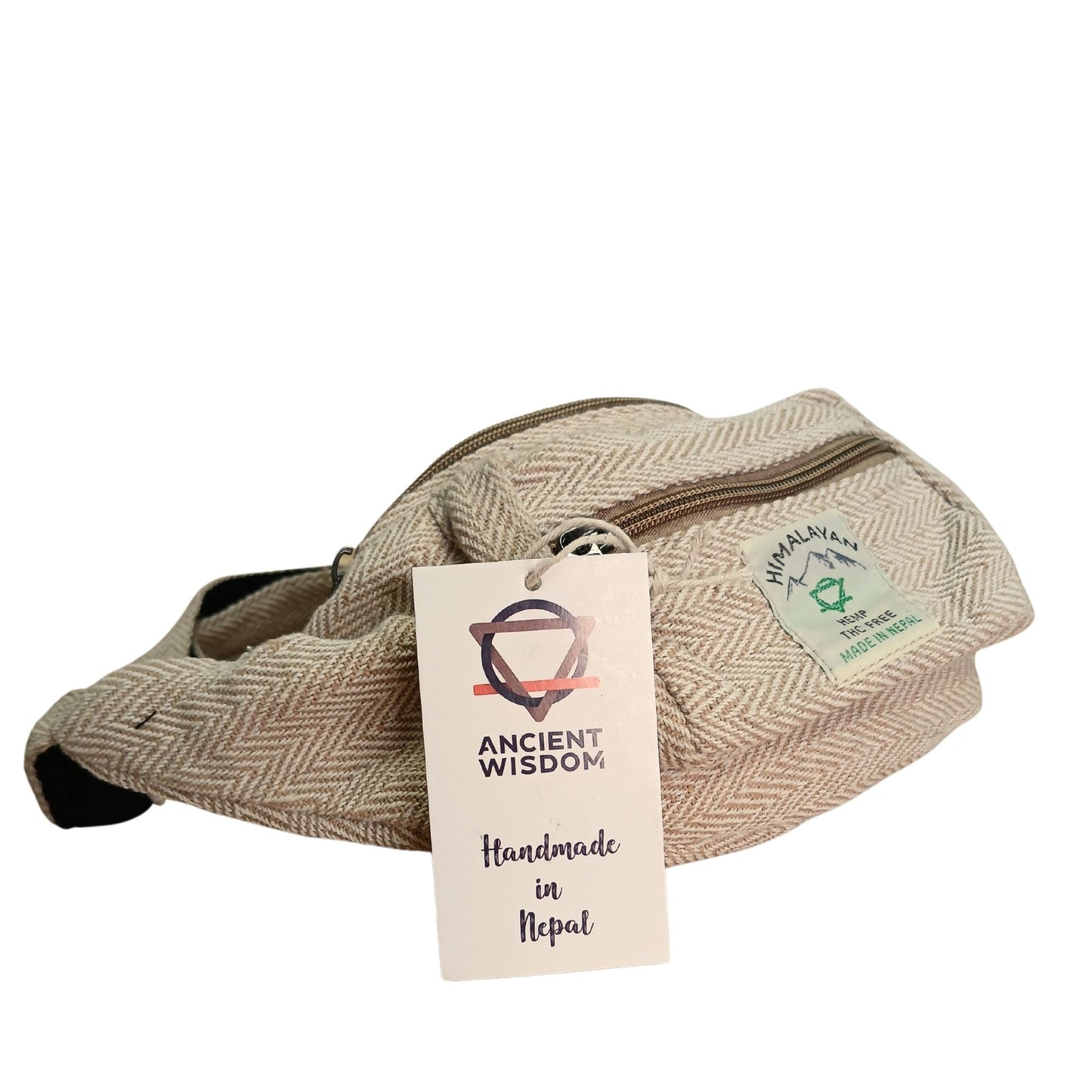 Bossa Tipus Cinturó d'Estil Cànem i Cotó (o Ronyonera) - Natural