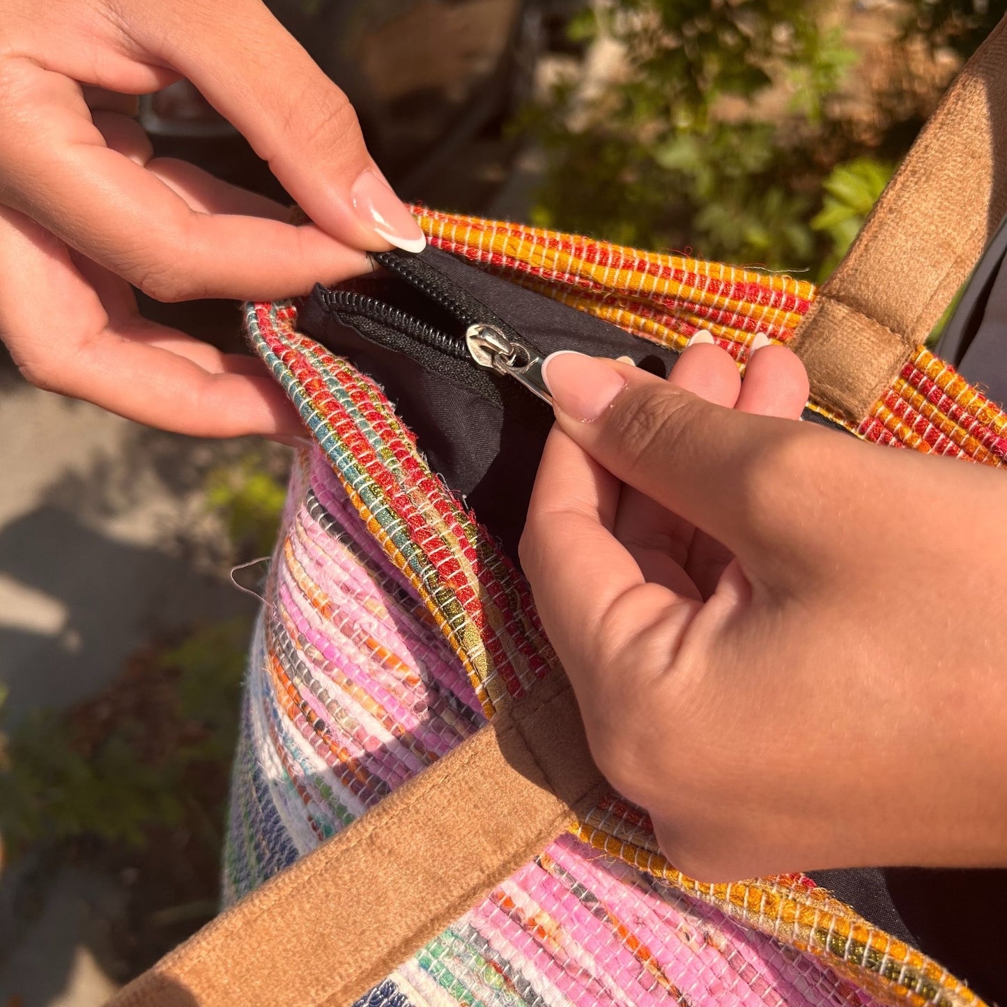Bossa Gran de Catifes Reciclades - Tons Rosa