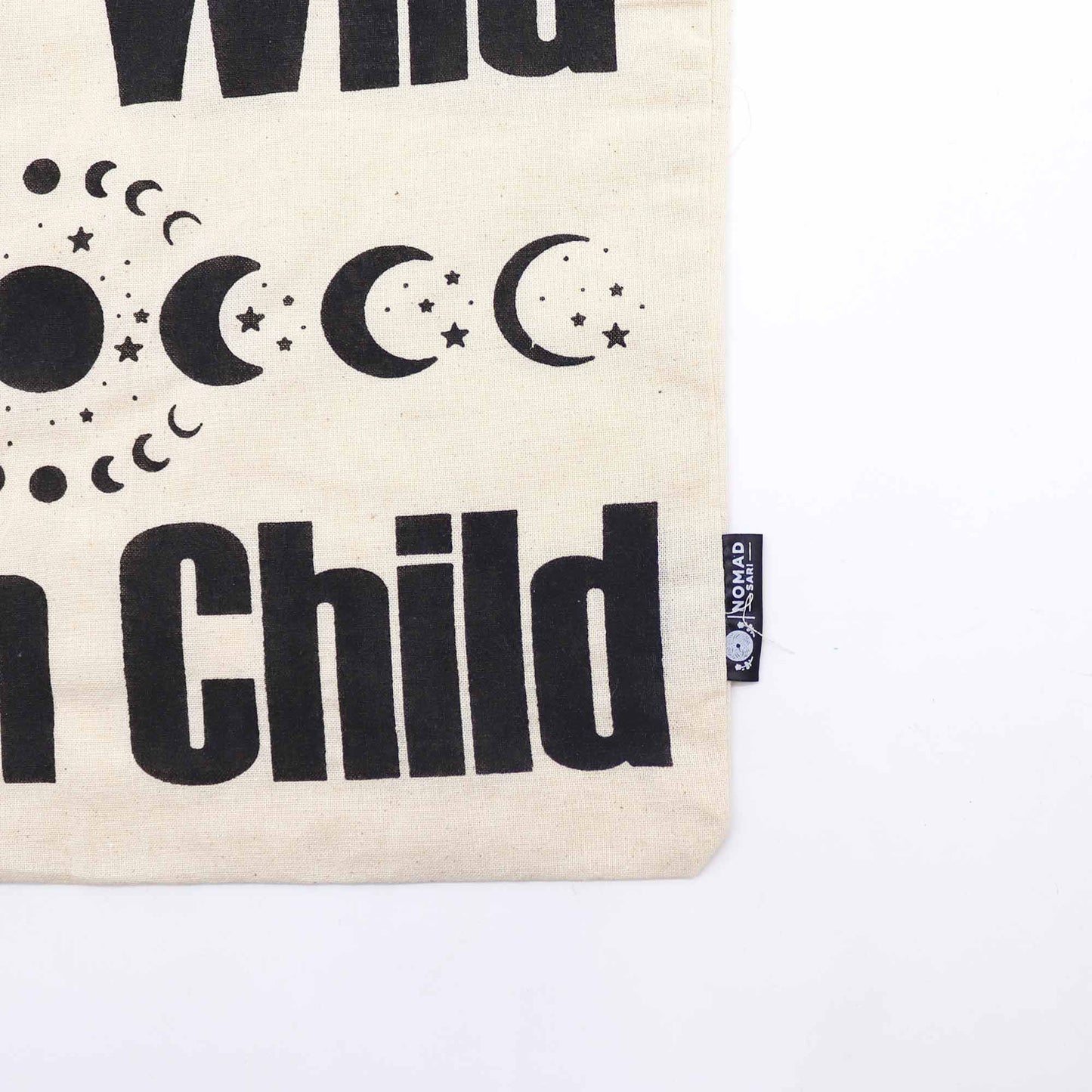 Bolso Básico Icónico - Mantente salvaje, Niño con ánimo - (40x36cm) - Natural 4oz