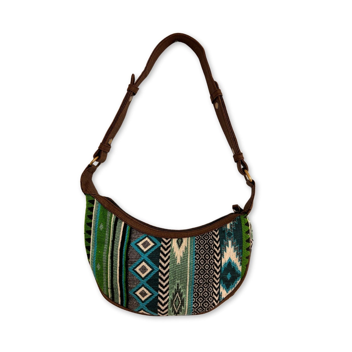 Bossa Hobo de Jacquard - Verds Atrevits (corretja marró)