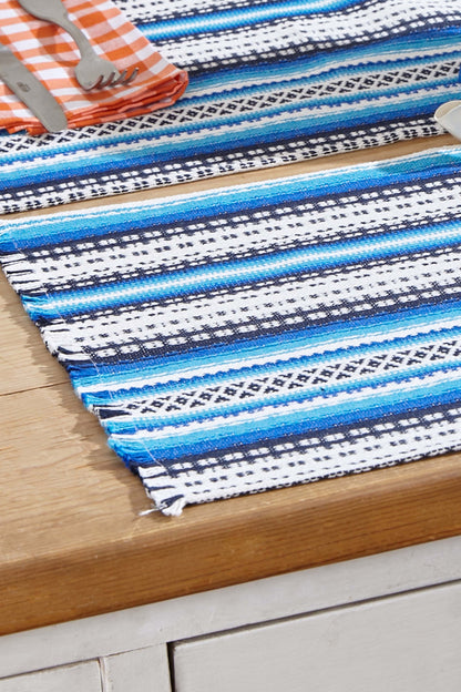 Mantel individual alpujarra tonos azules (pack de 2)
