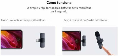 Micròfon Inalàmbric K9 per a Mòbils - Compatible amb iPhone i Android - Qualitat Professional per a Vídeos, Pòdcasts i Més