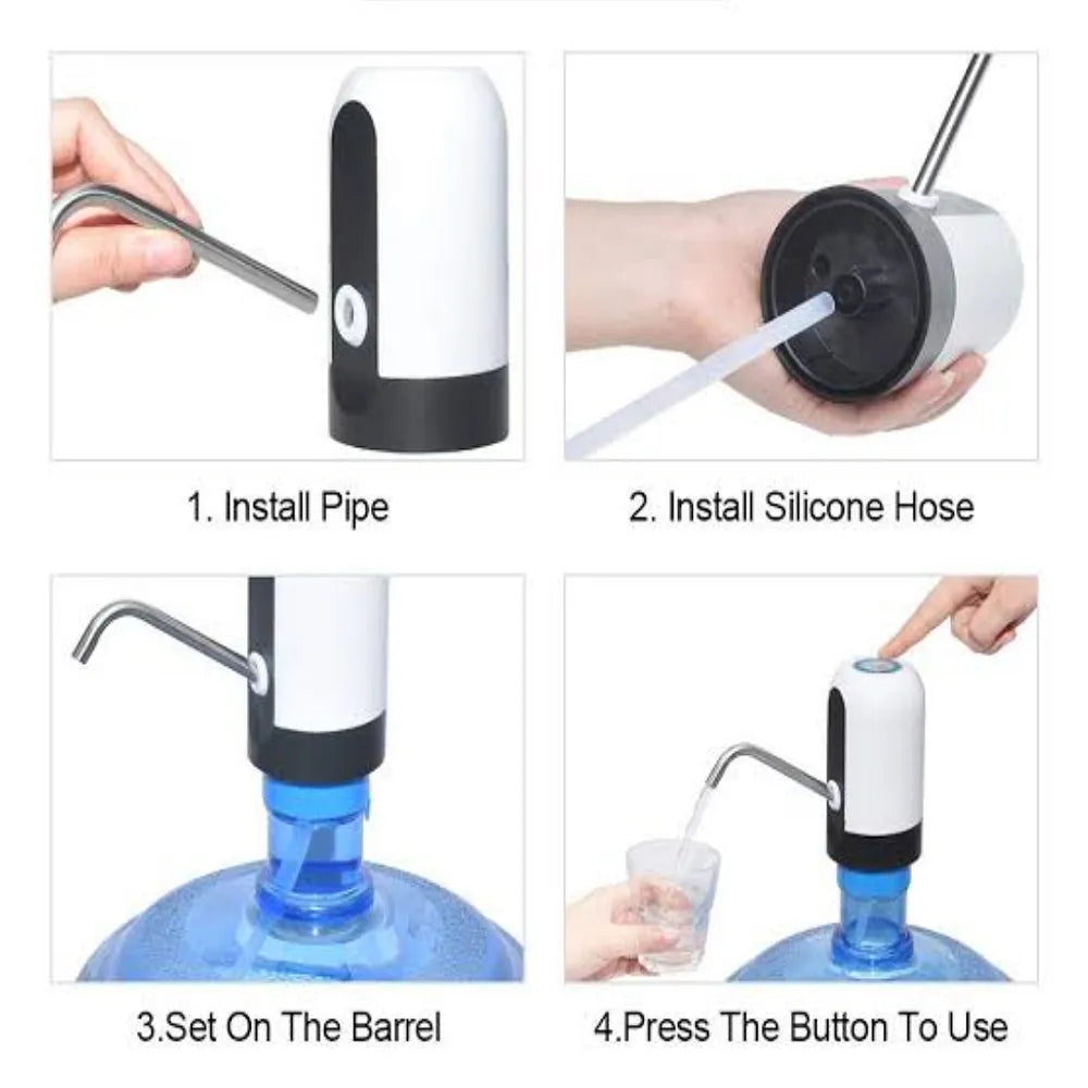 Dispensador d'Aigua Automàtic Recarregable - Bomba Elèctrica per a Bidons de Fins a 20L
