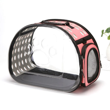 Bolso transparente plegable para mascotas