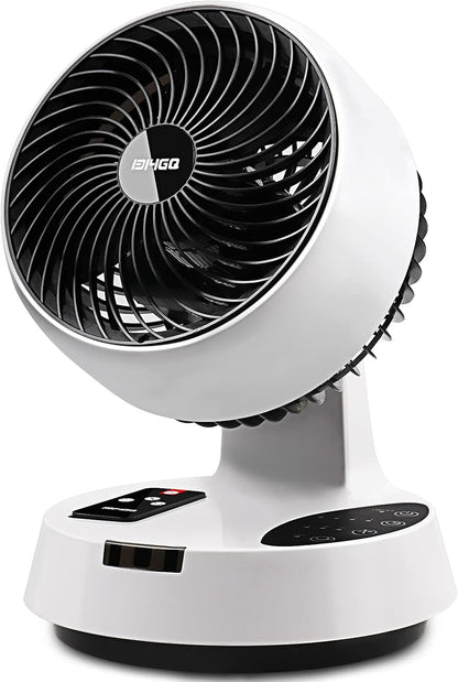 Ventilador Turbo Silenciós de Taula amb Circulació d'Aire 3D - Temporitzador, Comandament a Distància i Oscil·lació