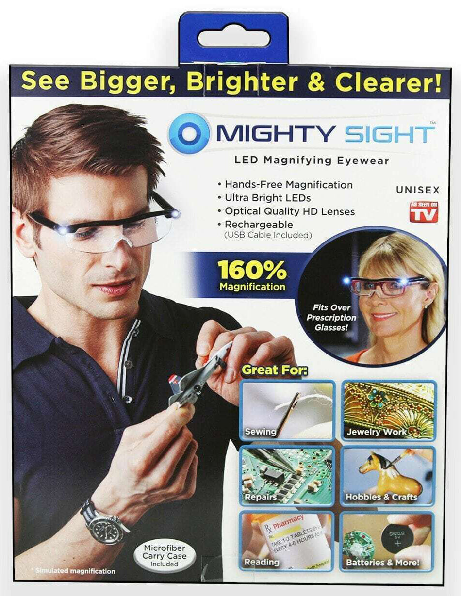 Ulleres amb Augment LED Mighty Sight - Augment del 160% per a una Visió Clara i Il·luminada