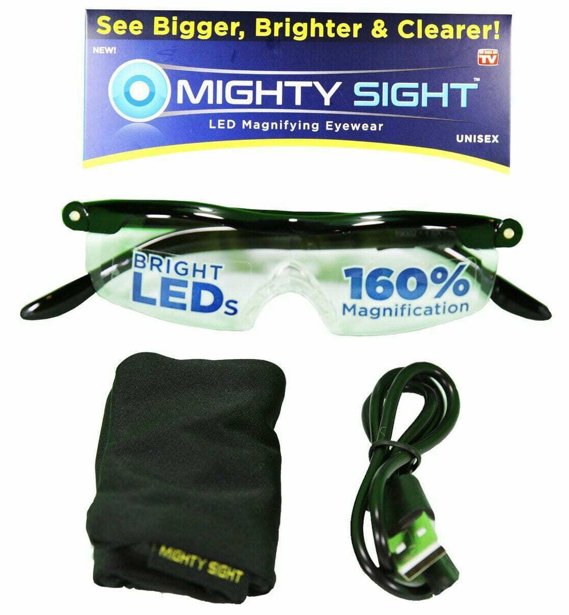 Ulleres amb Augment LED Mighty Sight - Augment del 160% per a una Visió Clara i Il·luminada
