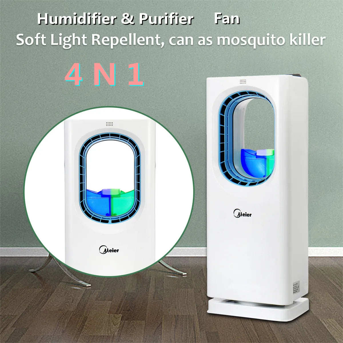 Ventilador Multifuncional d'Aire Condicionat i Purificació Domèstica - Humidificació i Control de Mosquits