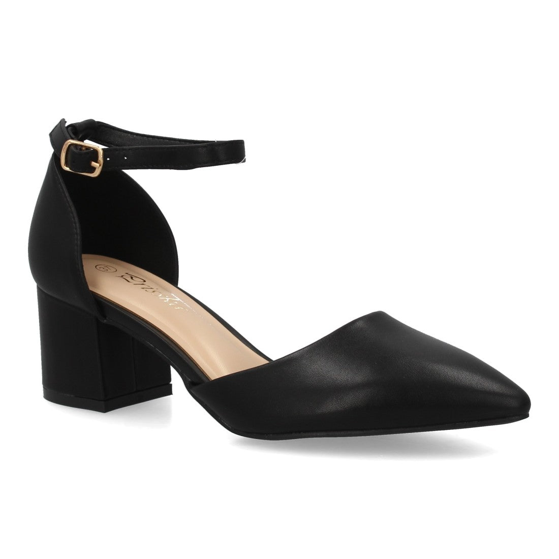 Zapatos de tacón medio para mujer YK265-Negro