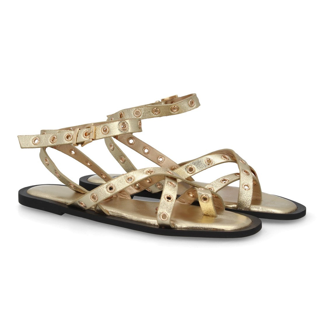 Sandalias planas para mujer YZ25-78-Oro