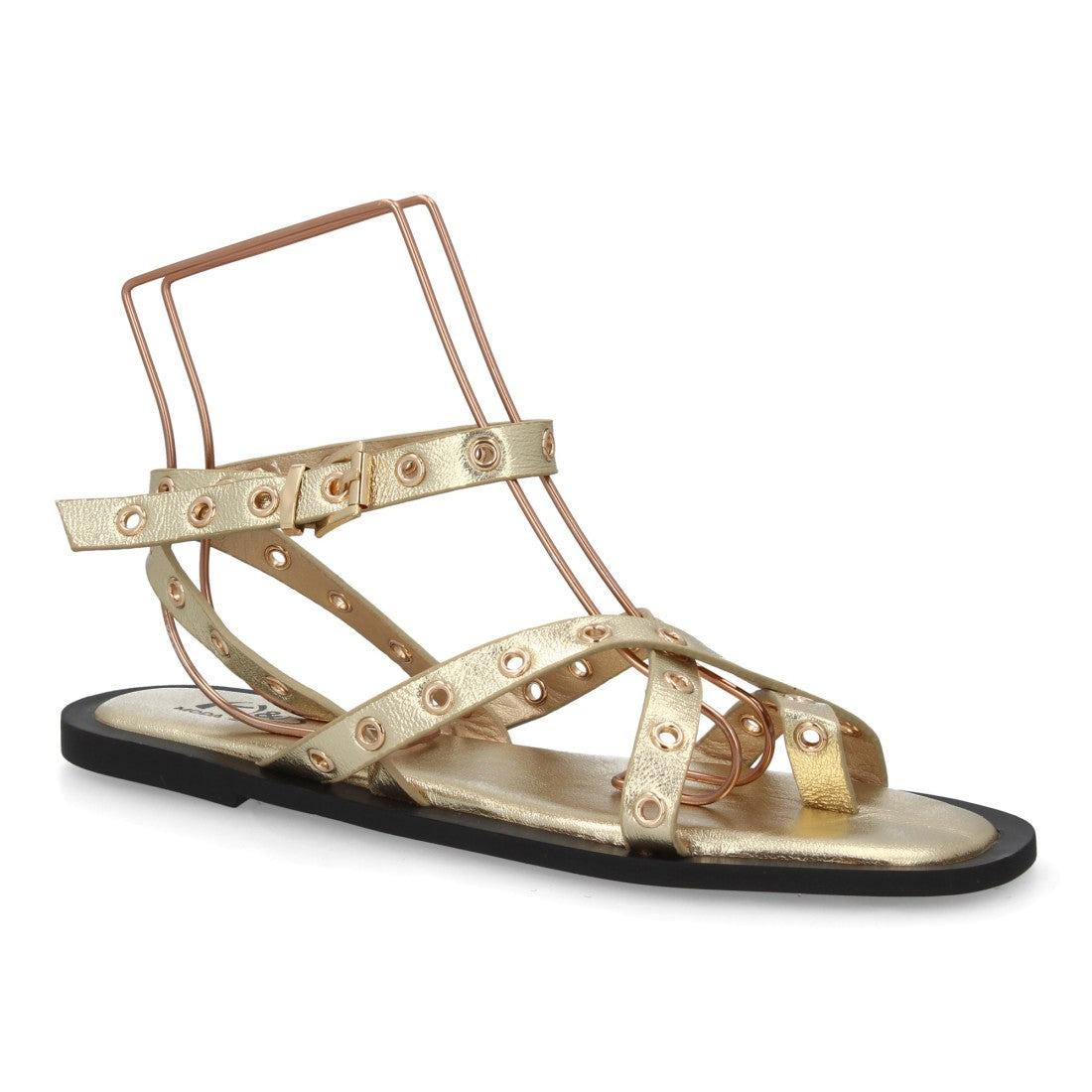 Sandalias planas para mujer YZ25-78-Oro