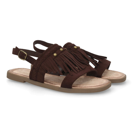 Sandalias planas de mujer TF1108-Marron