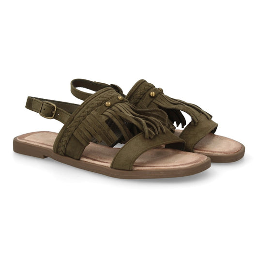 Sandalias planas de mujer TF1108-Verde