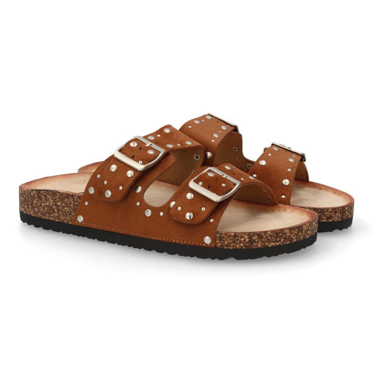 Sandalia plana de mujer TF5063-Camel