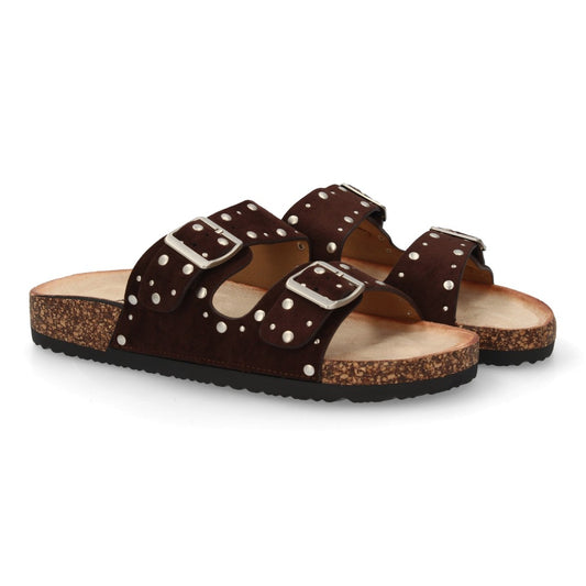 Sandalia plana de mujer TF5063-Marron
