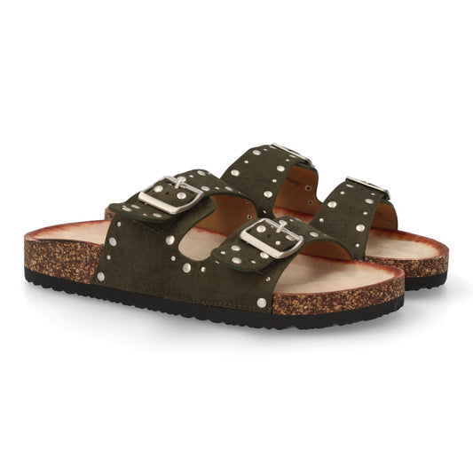 Sandalia plana de mujer TF5063-Verde
