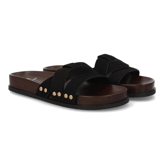 Sandalia plana para mujer OH-578-Negro