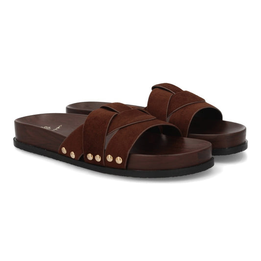 Sandalia plana para mujer OH-578-Marron