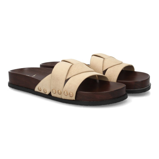 Sandalia plana para mujer OH-578-Beige