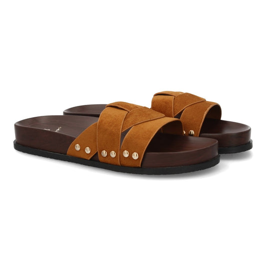 Sandalia plana para mujer OH-578-Camel