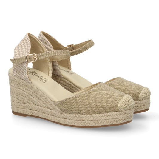 Sandalia de cuña para mujer CF-3036-Oro