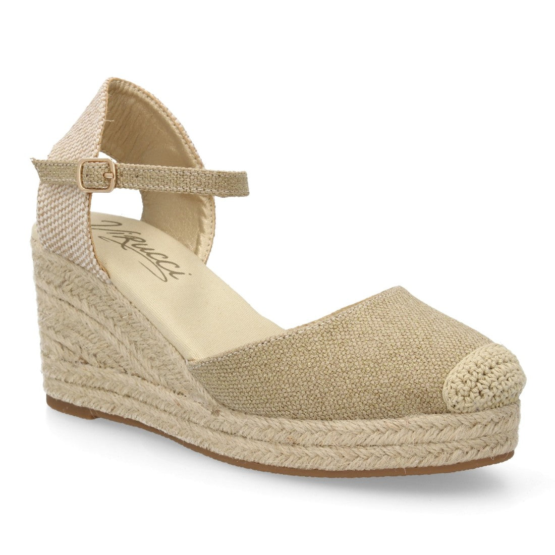 Sandalias de cuña para mujer CF-3036-Oro