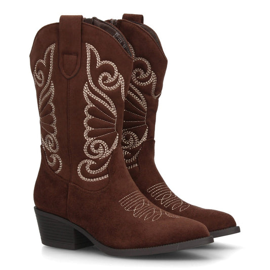 Botas cowboy para mujer YY-112-Cafe