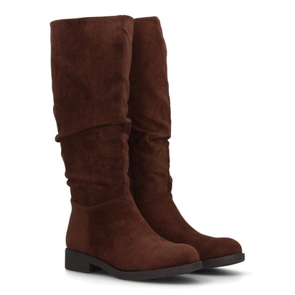 Botas planas para mujer YY-52-Cafe