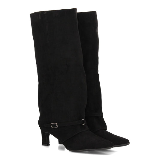 Bota con tacón de mujer AW-6157-Negro