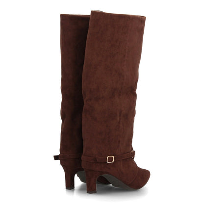 Bota con tacón de mujer AW-6157-Cafe