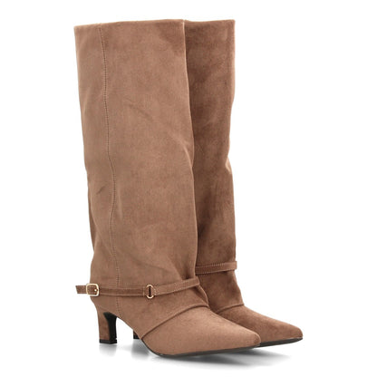 Bota con tacón de mujer AW-6157-Kaki
