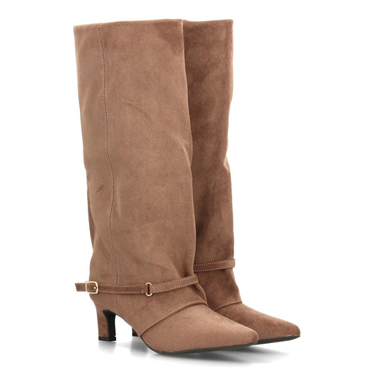 Bota con tacón de mujer AW-6157-Kaki