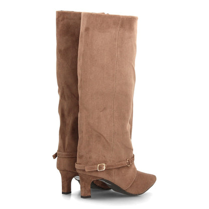 Bota con tacón de mujer AW-6157-Kaki