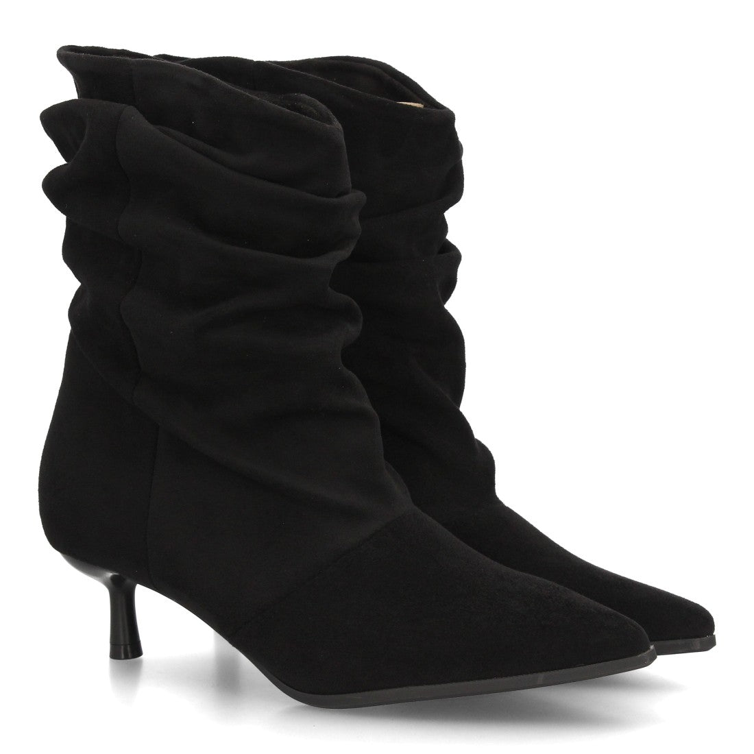 Botines de tacón fino para mujer A-6018-Negro