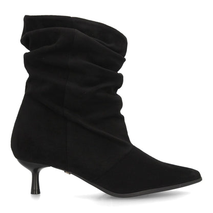 Botines de tacón fino para mujer A-6018-Negro