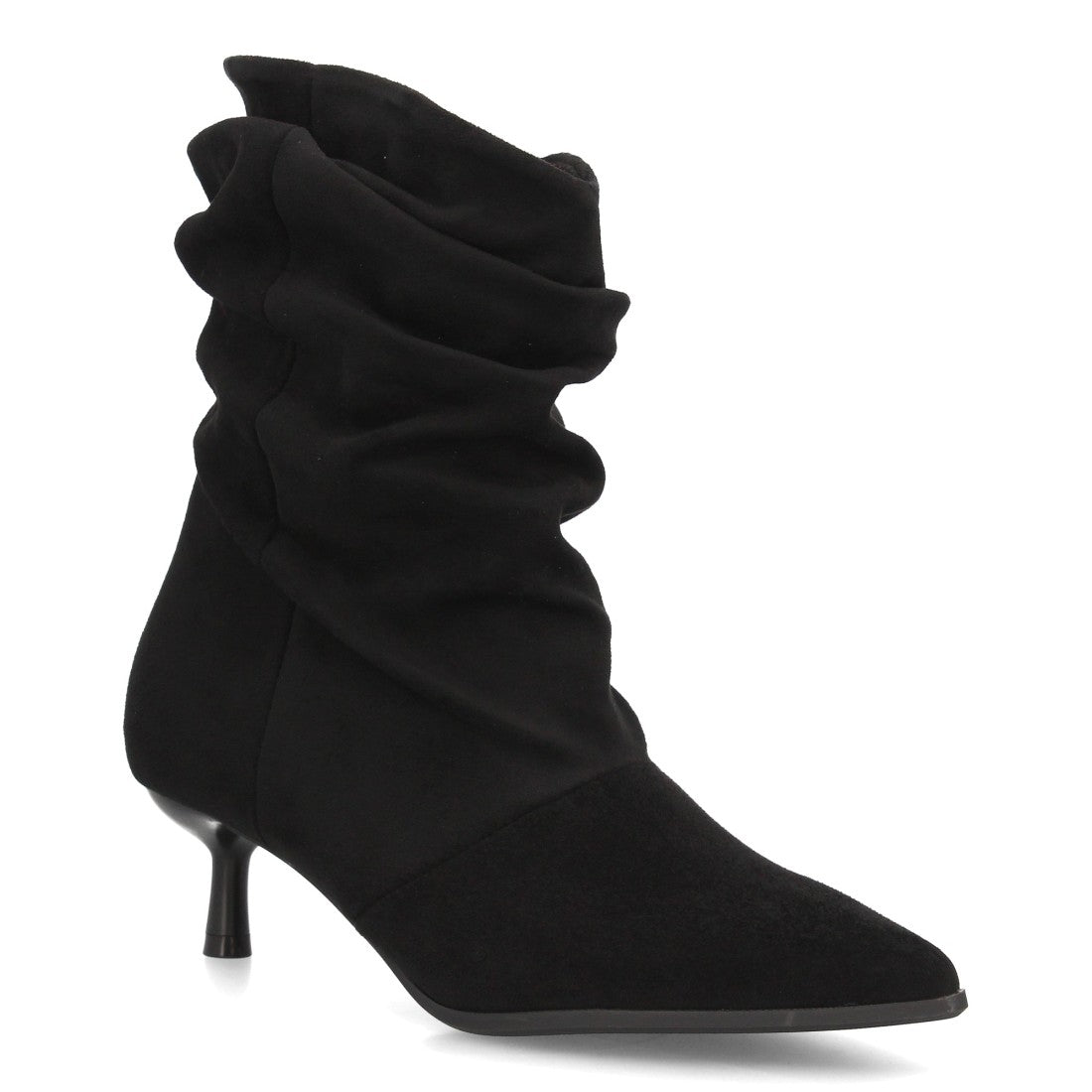 Botines de tacón fino para mujer A-6018-Negro