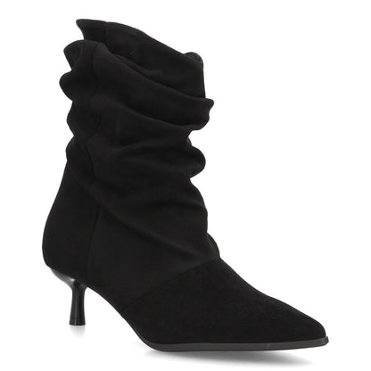 Botines de tacón fino para mujer A-6018-Negro