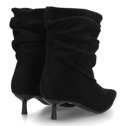 Botines de tacón fino para mujer A-6018-Negro