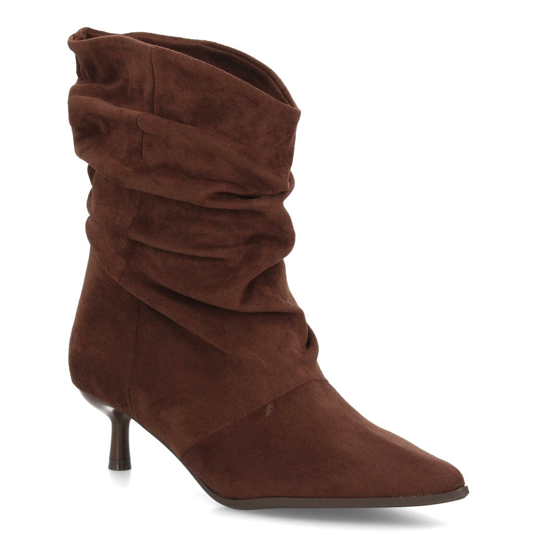 Botines de tacón fino para mujer A-6018-Cafe